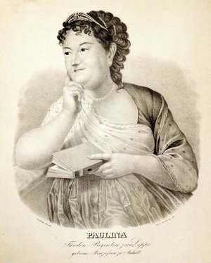 lippe_pauline01.jpg Pauline zur Lippe (1769-1820) von 1802 bis 1820 Fürst-Regentin für ihreminderjährigen Sohn Leopold II., sicherte die Souveränität Lippes gegenüber Napoleon durch den Beitritt zum Rheinbund.
