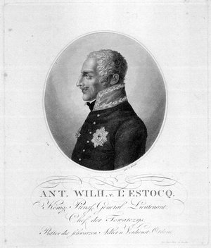 Anton Wilhelm von L'Estocq (1738-1815) war ein preußischer General, der sich bei PReußisch-Eylau auszeichnete und später Gouverneur von Berlin wurde.