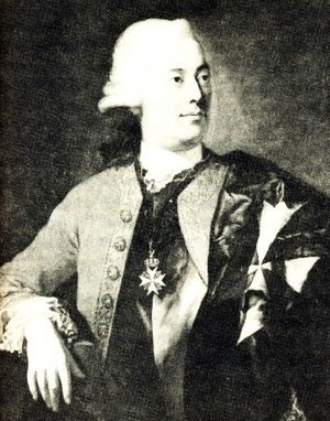 Detlev Carl von Einsiedel (1737-1810) war Kreishauptmann des Leipziger Krieses, Rittergutsbesitzer und Unternehmer. Er begründete den Kunsteisendruck in dem Büsten und Kunstwerke produziert wurden.