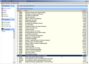 Screenshot der »Digitalen Bibliothek«, einer Sammlung von elektronischen Publikationen.